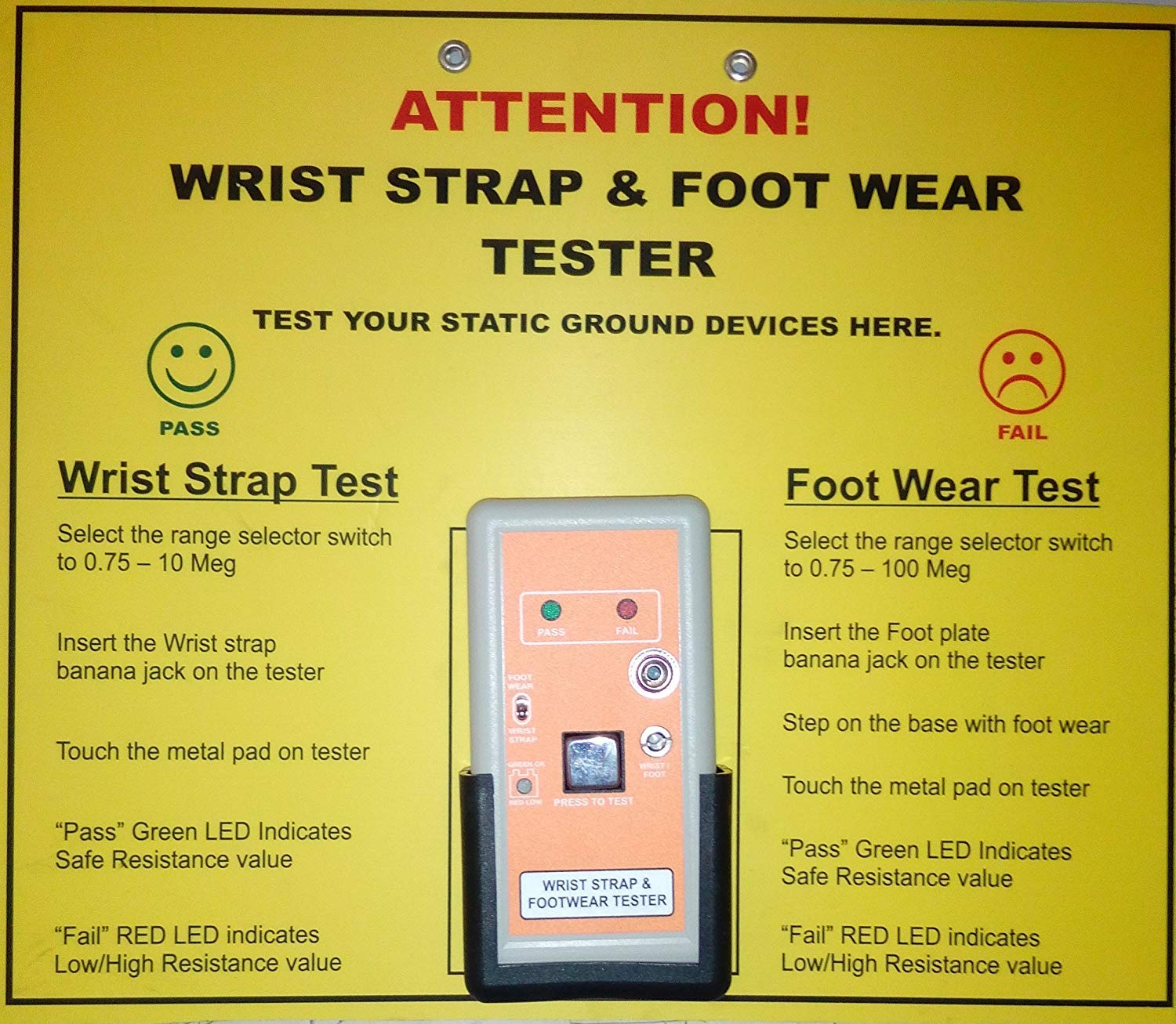 ESD Wristband Footwear Tester 