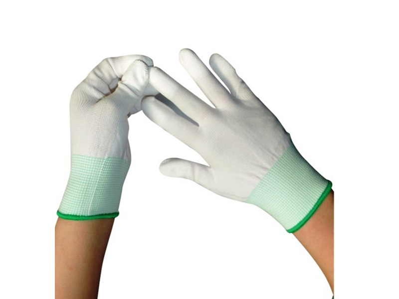 ESD Nylon Gloves (Finger PU Coated)    